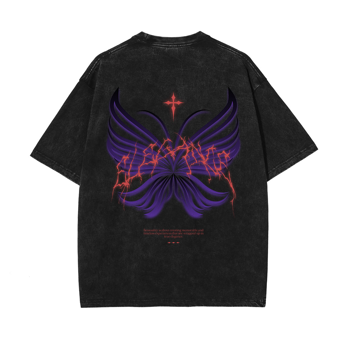 Gothic Butterfly Back Print Tee-INNBLAC Fashion Apparel