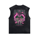 Gothic Butterfly Back Print Sleeveless Tee-INNBLAC Fashion Apparel