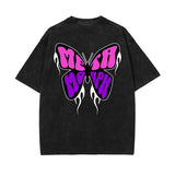 Gothic Butterfly Back Print Tee-INNBLAC Fashion Apparel