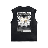 Butterfly Graphic Stone Wash Tank Top-INNBLAC Fashion Apparel