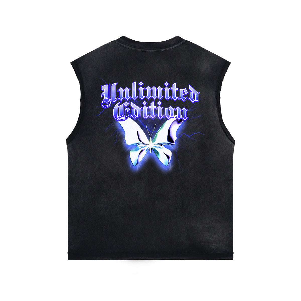 Vintage Washed Butterfly Printed Tank-INNBLAC Fashion Apparel