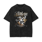 Stone Wash Cupid Angel Graphic Tee-INNBLAC Fashion Apparel