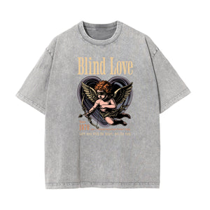 Gray Cute Cupid Cartoon Graphic Tee-INNBLAC Fashion Apparel