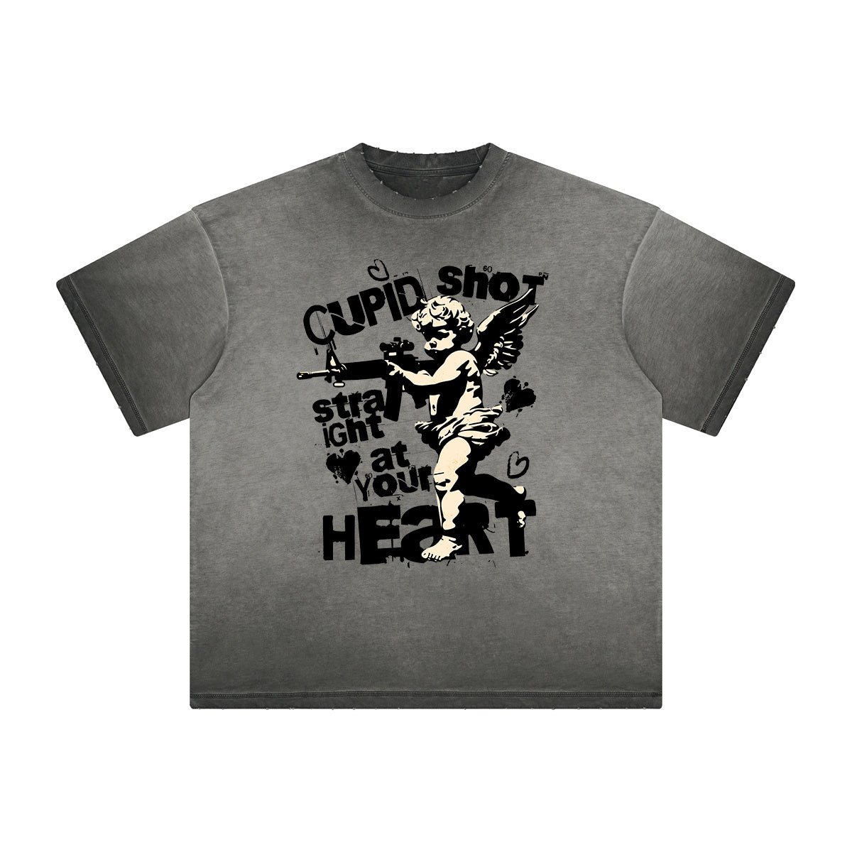 Heavyweight Cute Cupid Cartoon Graphic Tee-INNBLAC Fashion Apparel