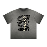 Heavyweight Cute Cupid Cartoon Graphic Tee-INNBLAC Fashion Apparel