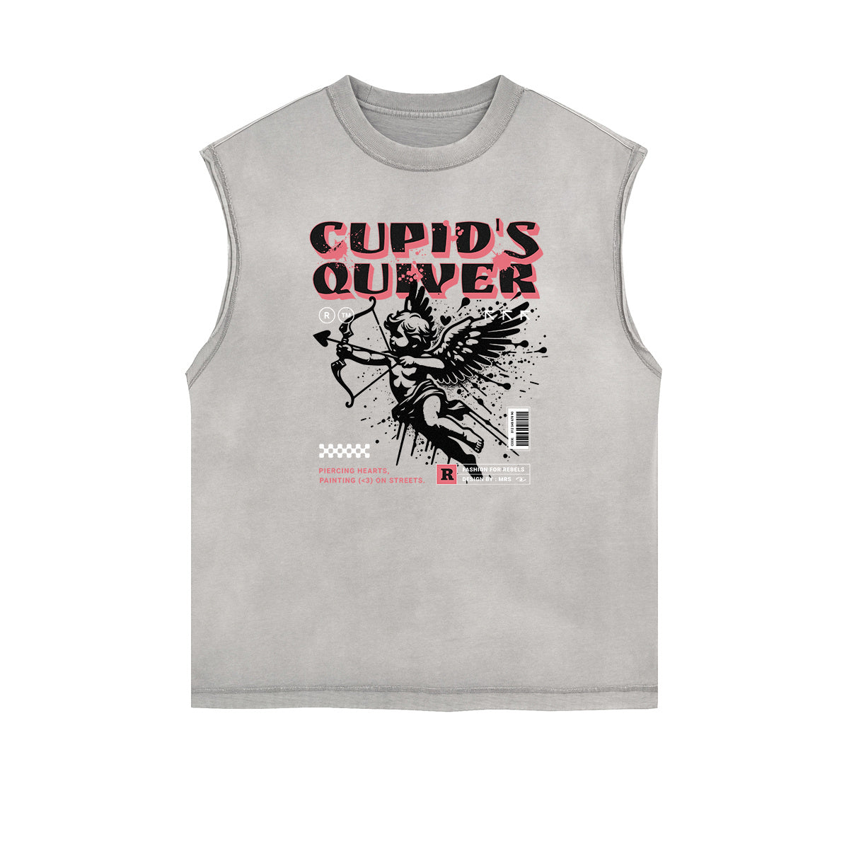 Cupid Sniper Graphic Tank Top-INNBLAC Fashion Apparel