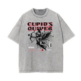 Washed Faded Cupid Sniper Graphic Tee-INNBLAC Fashion Apparel