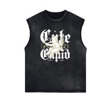 Cupid Sniper Graphic Sleeveless Tee-INNBLAC Fashion Apparel