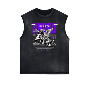 Cupid Sniper Graphic Sleeveless Tee-INNBLAC Fashion Apparel