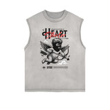 Cupid Sniper Graphic Tank Top-INNBLAC Fashion Apparel