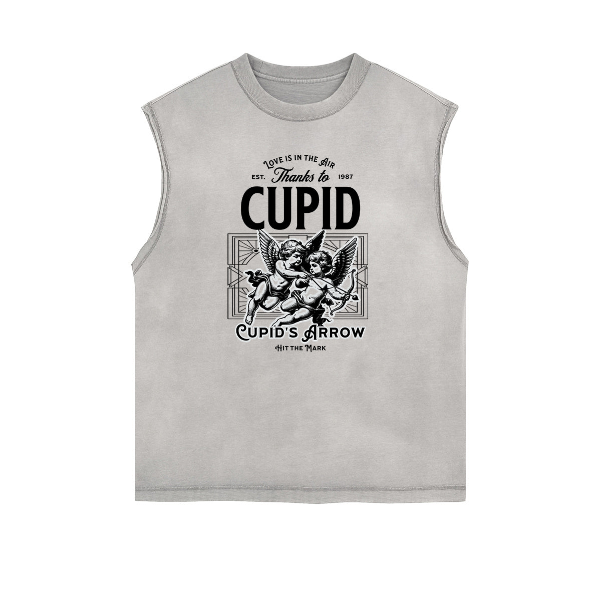 Cupid Sniper Graphic Tank Top-INNBLAC Fashion Apparel