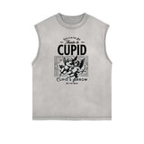 Cupid Sniper Graphic Tank Top-INNBLAC Fashion Apparel