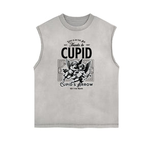 Cupid Sniper Graphic Tank Top-INNBLAC Fashion Apparel