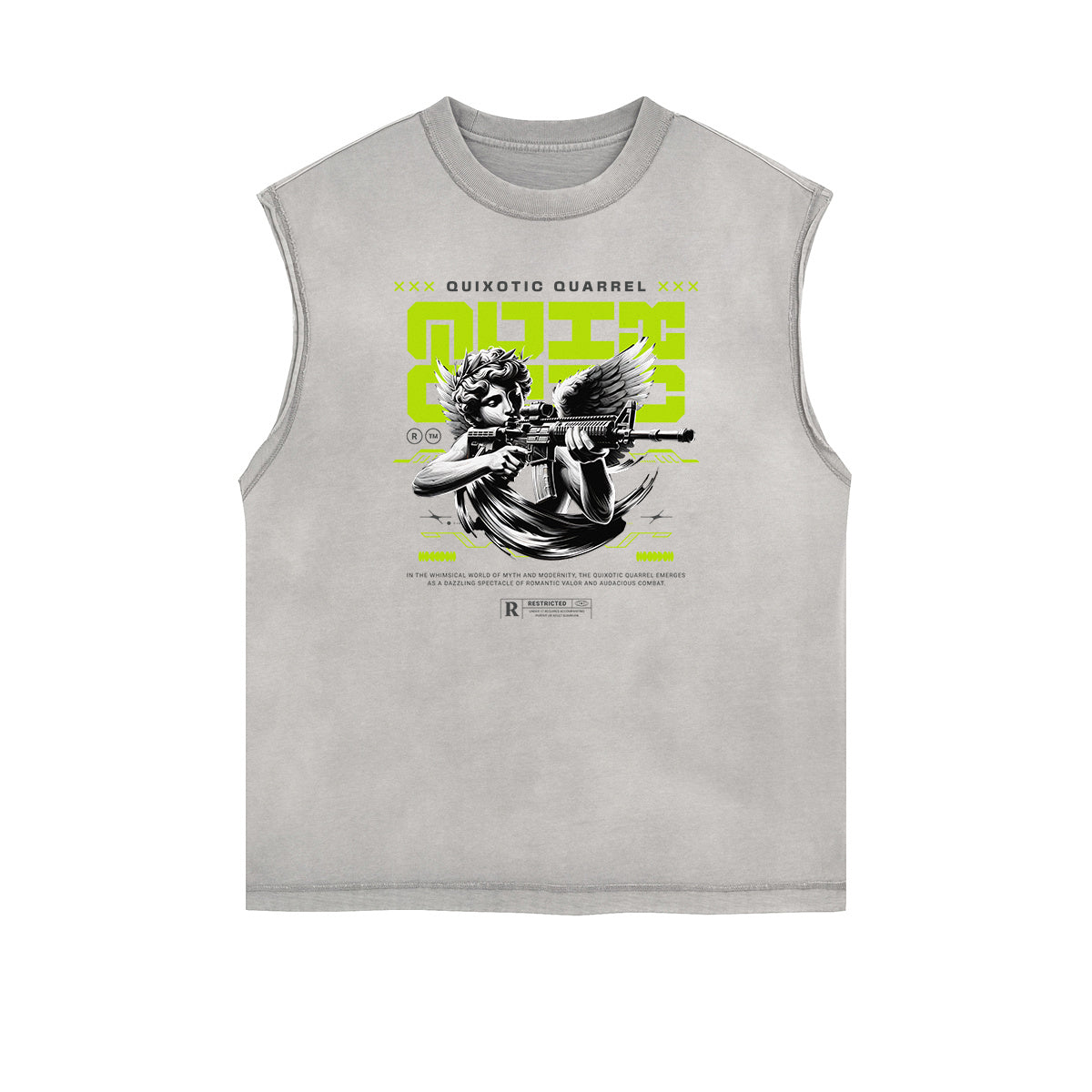 Cupid Sniper Graphic Tank Top-INNBLAC Fashion Apparel