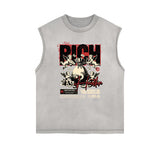 Cupid Sniper Graphic Tank Top-INNBLAC Fashion Apparel