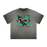 Faded Cupid Sniper Pattern Tee-INNBLAC Fashion Apparel