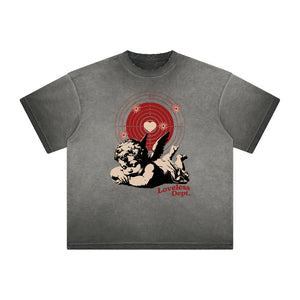 Faded Cupid Sniper Pattern Tee-INNBLAC Fashion Apparel