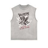 Cupid Sniper Streetwear Graphic Sleeveless Tee-INNBLAC Fashion Apparel