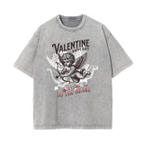 Stone Wash Cupid Sniper Streetwear Tee-INNBLAC Fashion Apparel