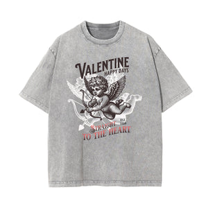 Stone Wash Cupid Sniper Streetwear Tee-INNBLAC Fashion Apparel