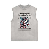 Cupid Sniper Streetwear Graphic Sleeveless Tee-INNBLAC Fashion Apparel