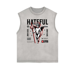 Cupid Sniper Streetwear Graphic Sleeveless Tee-INNBLAC Fashion Apparel