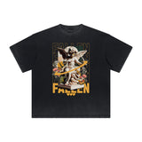 Faded Cupid Sniper Streetwear Graphic Tee-INNBLAC Fashion Apparel