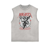 Cupid Sniper Streetwear Graphic Sleeveless Tee-INNBLAC Fashion Apparel