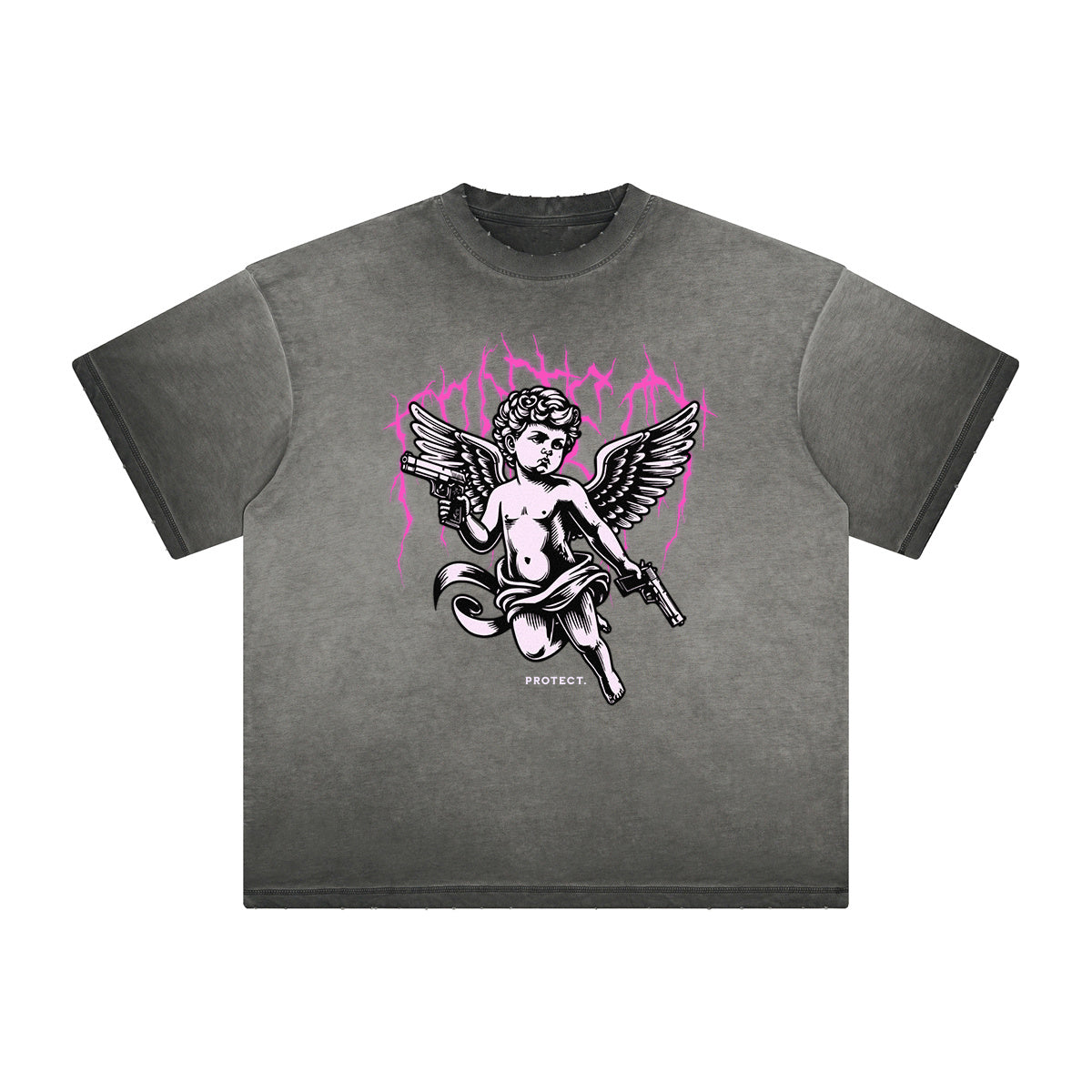 Heavyweight Cupid Sniper Streetwear Graphic Tee-INNBLAC Fashion Apparel