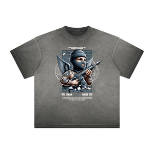 Heavyweight Cupid Sniper Streetwear Graphic Tee-INNBLAC Fashion Apparel