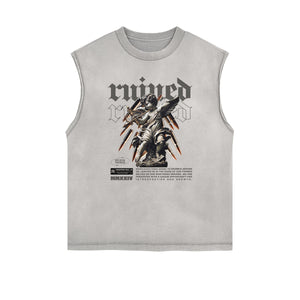 Cupid Sniper Streetwear Graphic Sleeveless Tee-INNBLAC Fashion Apparel