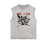 Cupid Sniper Streetwear Graphic Sleeveless Tee-INNBLAC Fashion Apparel