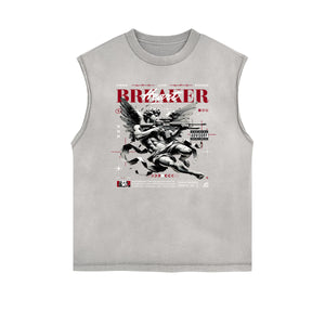 Cupid Sniper Streetwear Graphic Sleeveless Tee-INNBLAC Fashion Apparel