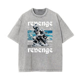 Washed Faded Rebel Graphic Tee-INNBLAC Fashion Apparel