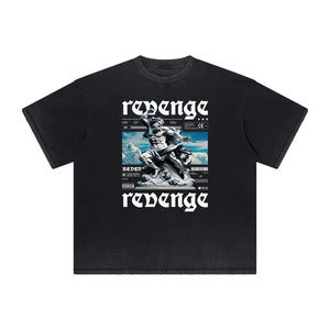 Heavyweight Distressed Streetwear Graphic Tee-INNBLAC Fashion Apparel