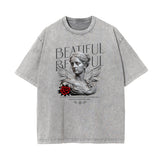 Washed Faded Rebel Graphic Tee-INNBLAC Fashion Apparel