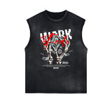 Sleeveless Abstract Street Fashion Graphic Tee-INNBLAC Fashion Apparel