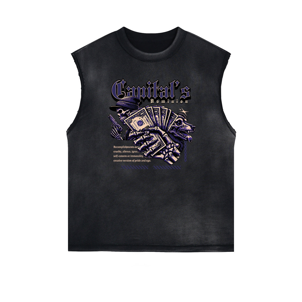 Sleeveless Abstract Street Fashion Graphic Tee-INNBLAC Fashion Apparel