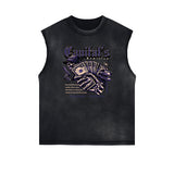 Sleeveless Abstract Street Fashion Graphic Tee-INNBLAC Fashion Apparel