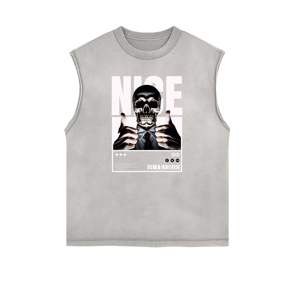 Sleeveless Street Art Abstract Graphic Tee-INNBLAC Fashion Apparel