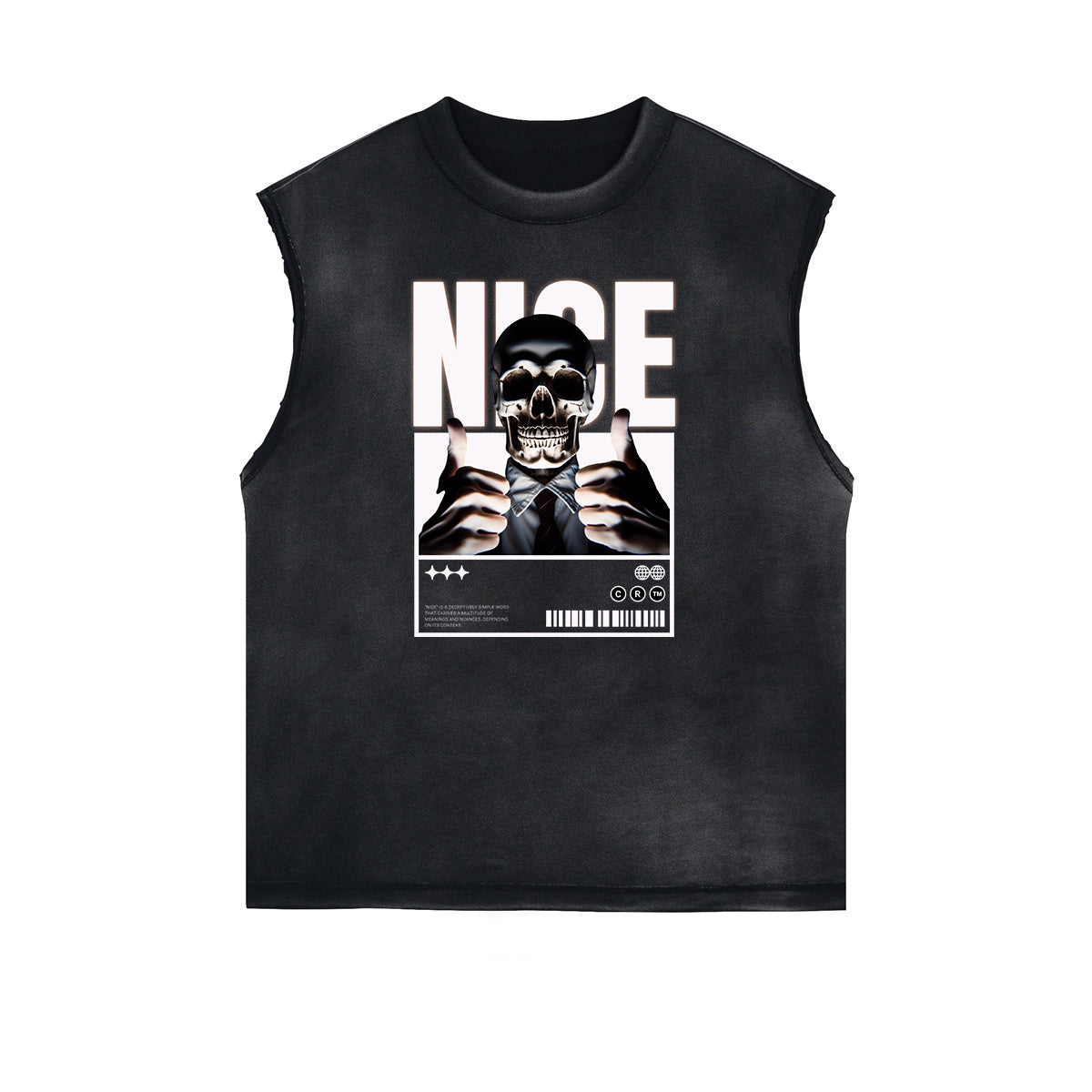 Washed Streetwear Street Pattern Tank Top-INNBLAC Fashion Apparel