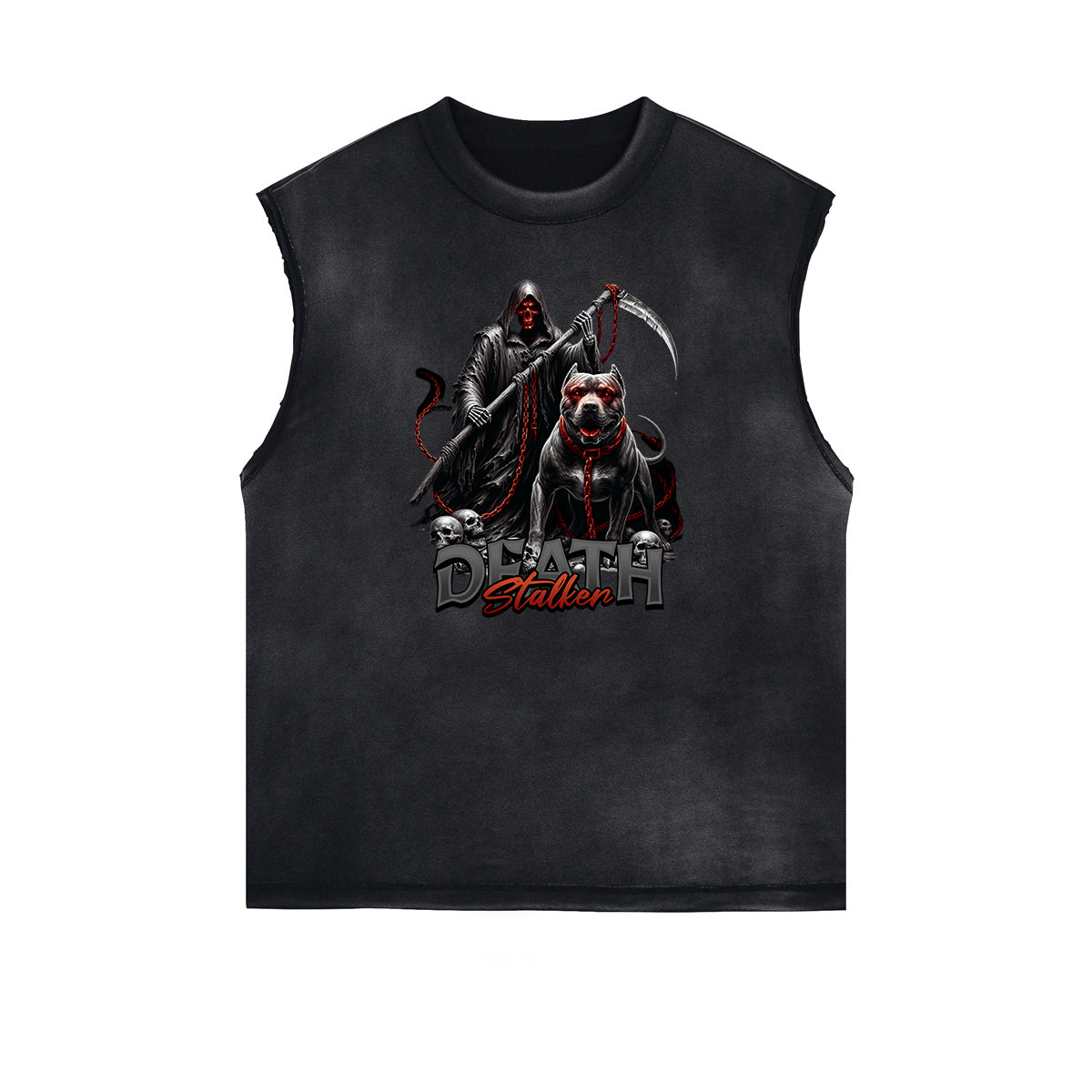 Washed Streetwear Street Pattern Tank Top-INNBLAC Fashion Apparel