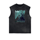 Washed Streetwear Street Pattern Tank Top-INNBLAC Fashion Apparel