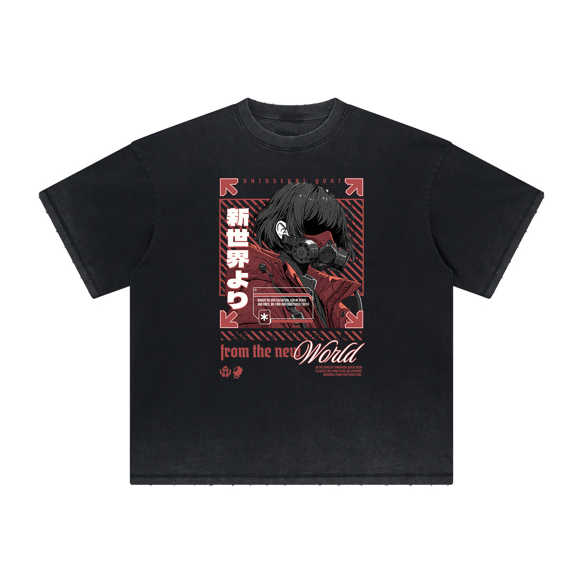 Washed Streetwear Street Pattern Tee-INNBLAC Fashion Apparel