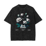 Washed Street Style Graphic T Shirt-INNBLAC Fashion Apparel