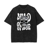 Washed Street Style Graphic T Shirt-INNBLAC Fashion Apparel