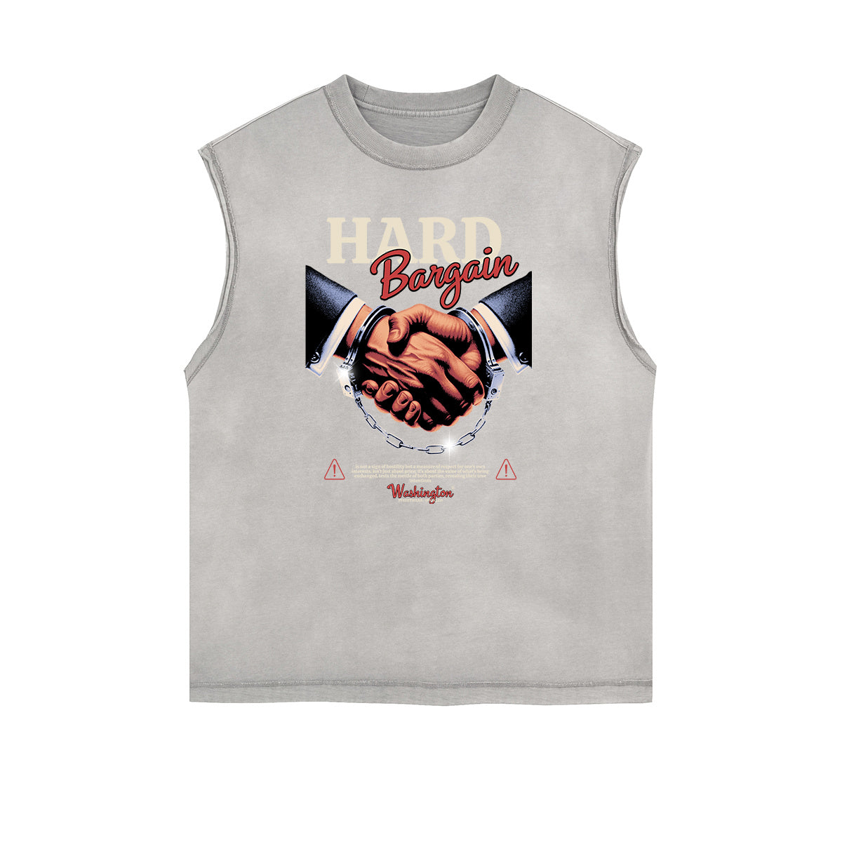 Stone Wash Streetwear Pattern Tank Top-INNBLAC Fashion Apparel