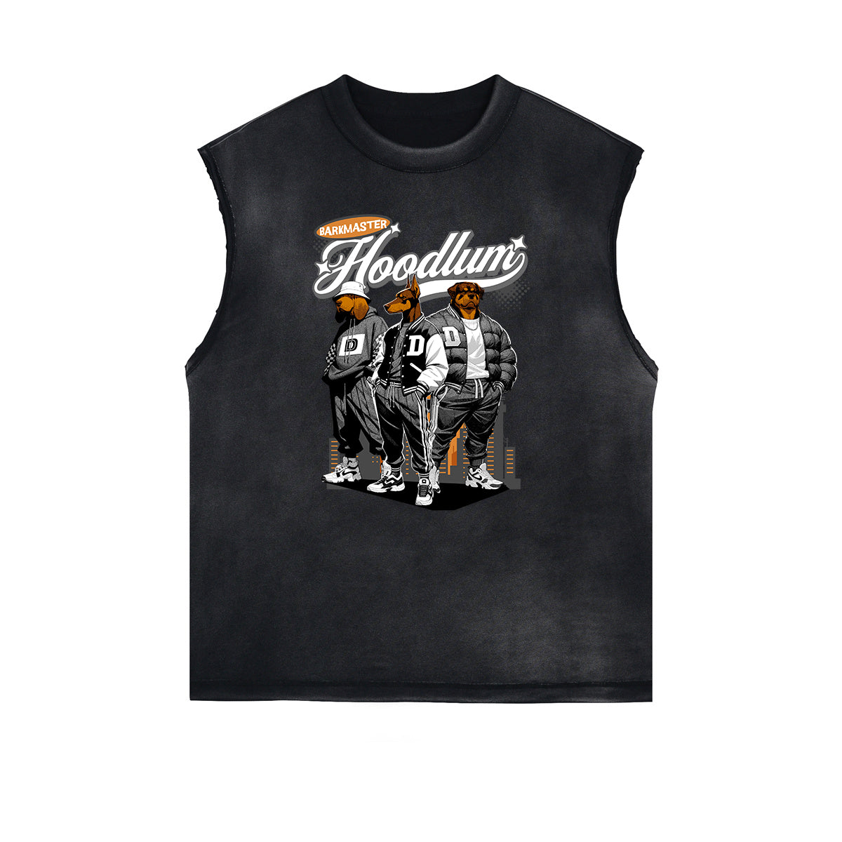 Washed Faded Streetwear Pattern Tank-INNBLAC Fashion Apparel