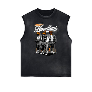 Washed Faded Streetwear Pattern Tank-INNBLAC Fashion Apparel