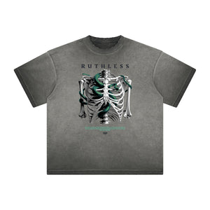 Distressed Street Style Abstract Graphic Tee-INNBLAC Fashion Apparel